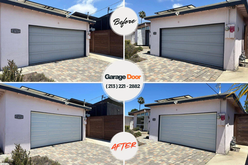 Before and after: garage door installation Carterville, MO